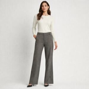 GAP Stretch Wool Blend Gray Tailored Trousers Size 10 Regular Lined Work Pants